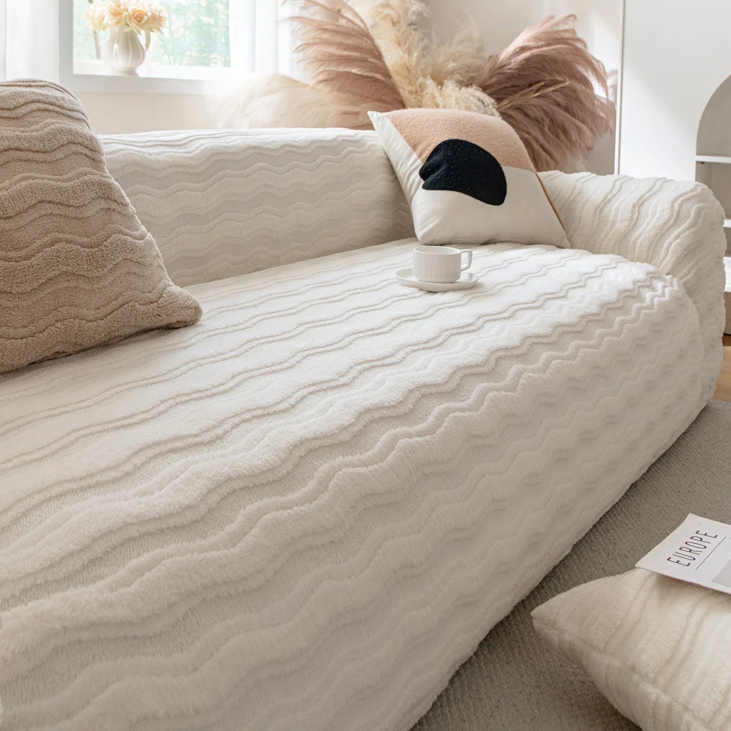 Off-White Nyril Sofa Cover | Comfy Covers