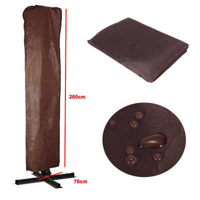 Brown Offset Umbrella Cover | Comfy Covers