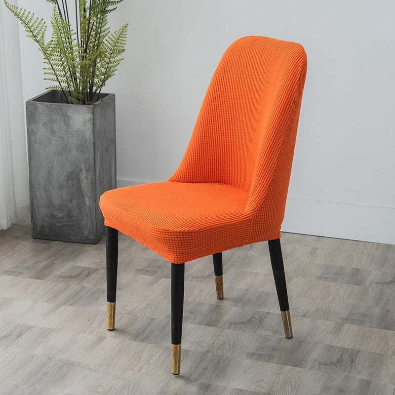 Orange Jacquard Swivel Chair Cover | Comfy Covers