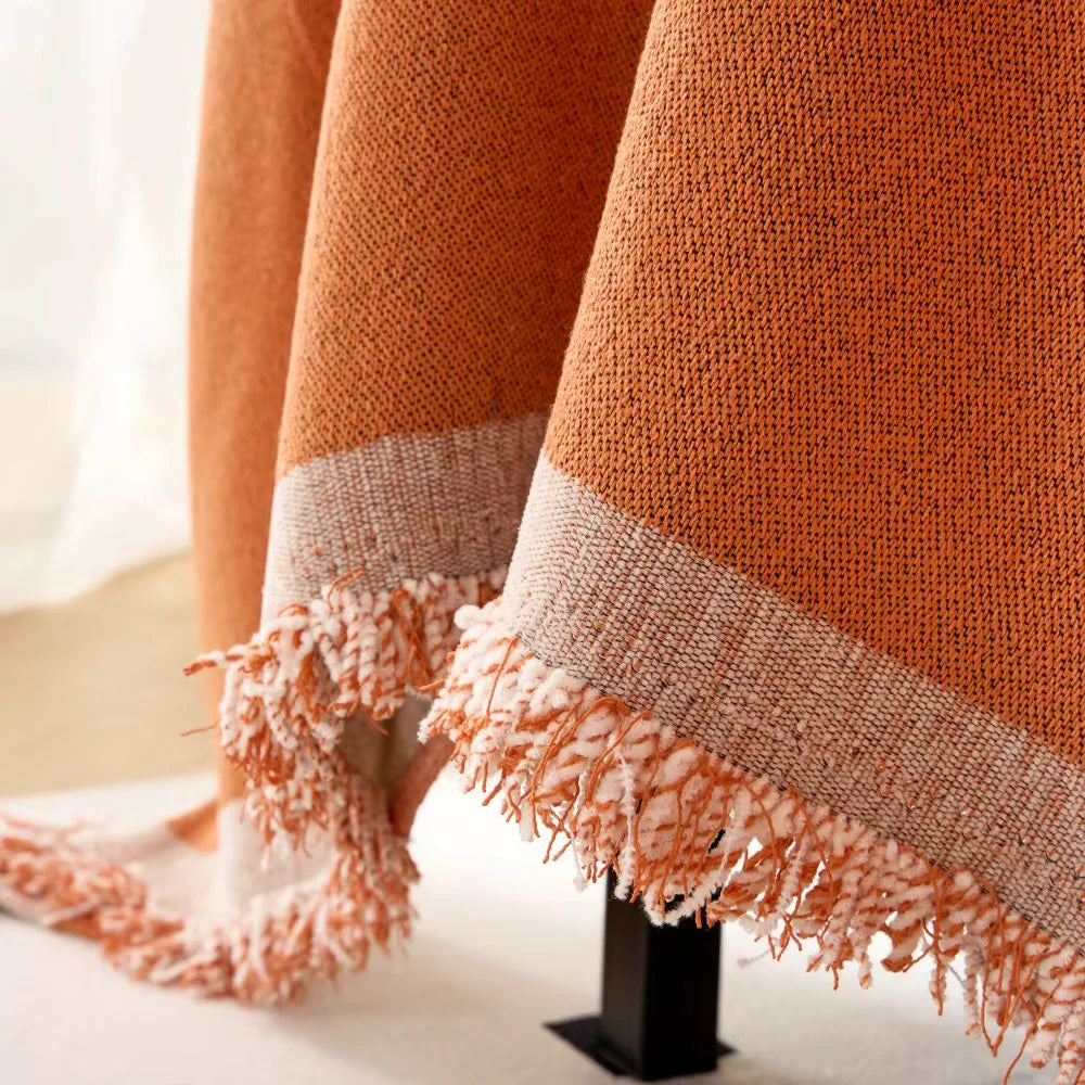 Orange Plaid Throw Blanket | Comfy Covers