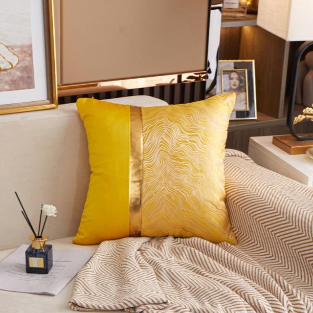 18x18 Yellow Silk Pillow Covers | Comfy Covers