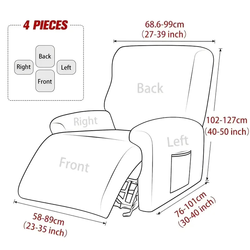 Vellora Grey Reclining Sofa Covers