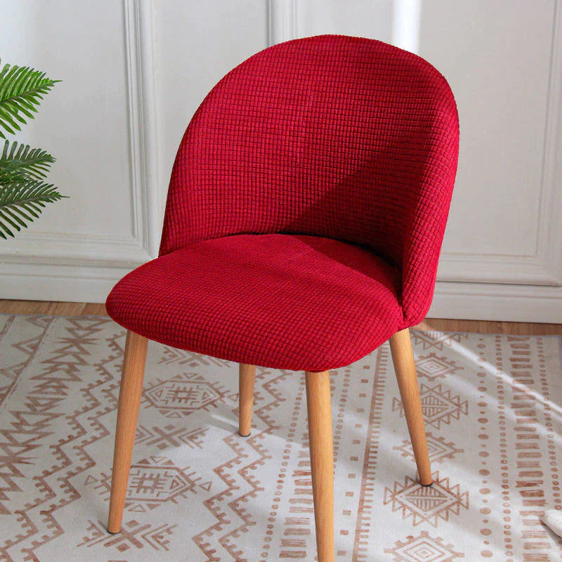 Red Jacquard Swivel Chair Cover | Comfy Covers