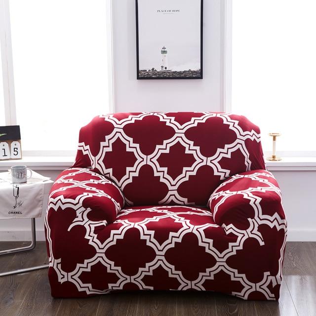 Red Mosaic Armchair Cover | Comfy Covers