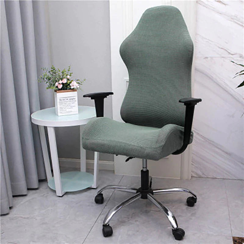 Sage Green Jacquard Gamer Chair Cover | Comfy Covers
