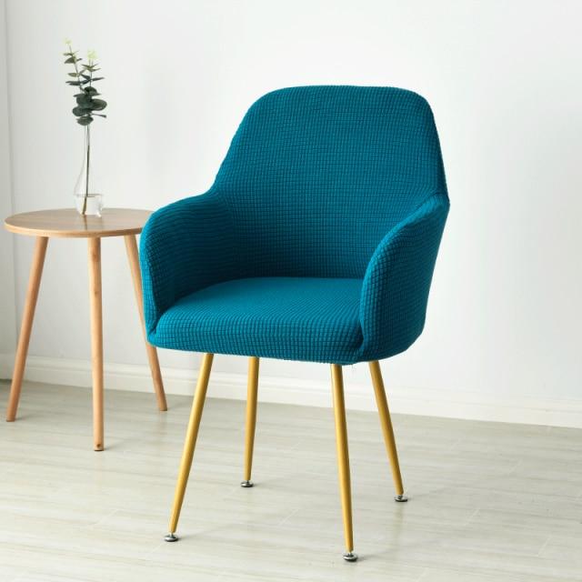 Teal Blue Swivel Chair Cover | Comfy Covers