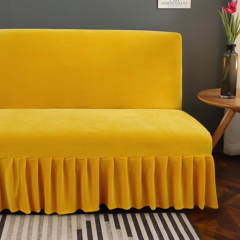 Velvet Yellow Futon Cover | Comfy Covers