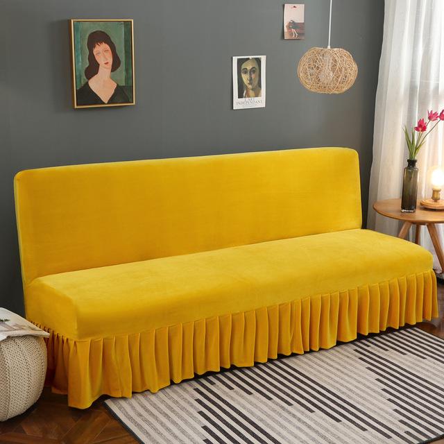 Velvet Yellow Futon Cover | Comfy Covers