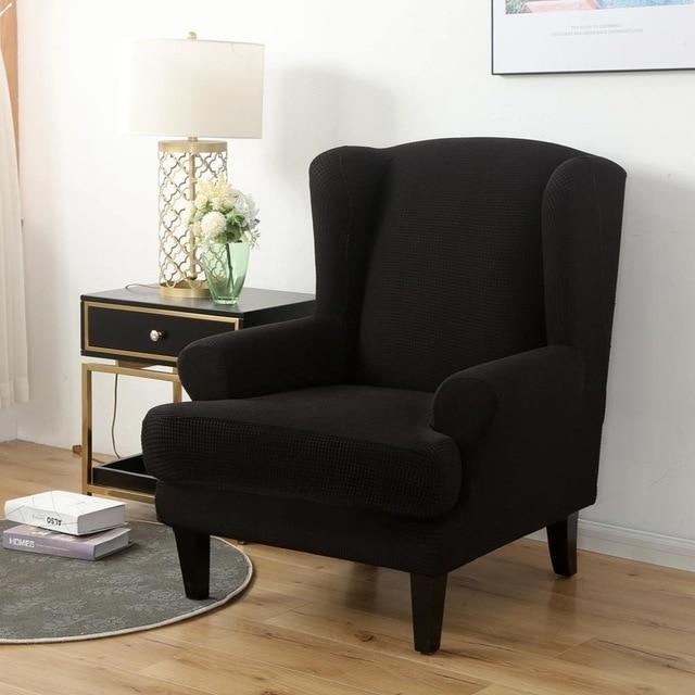 Black Wingback Chair Slipcovers | Comfy Covers