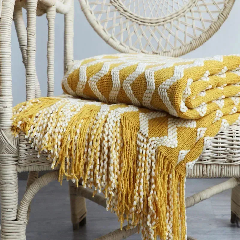 Yellow Blanket Throw | Comfy Covers