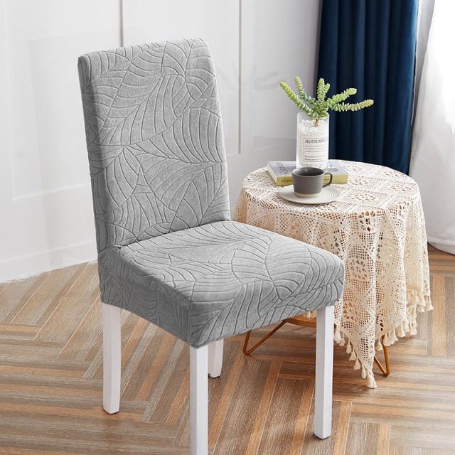Grey Floral Patterned Chair Cover