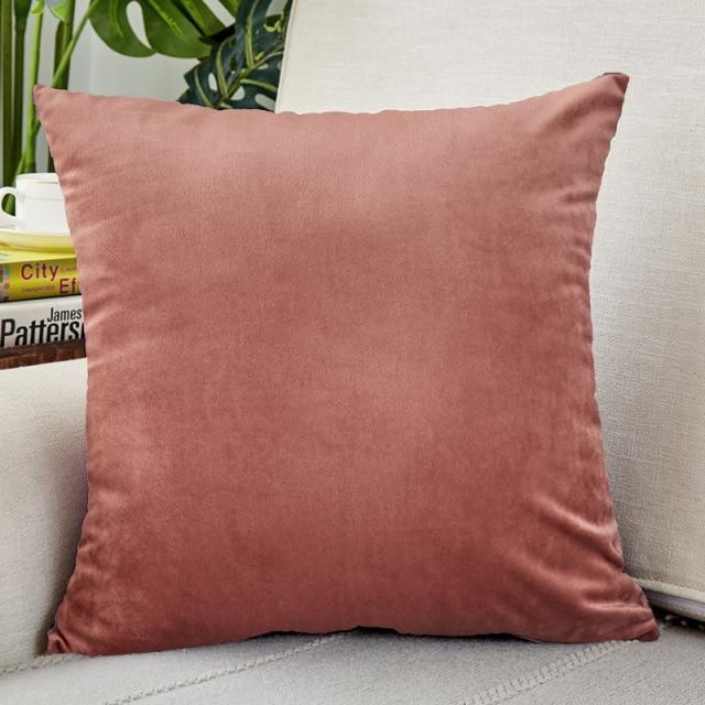 20x20 Salmon Velvet Pillow Covers