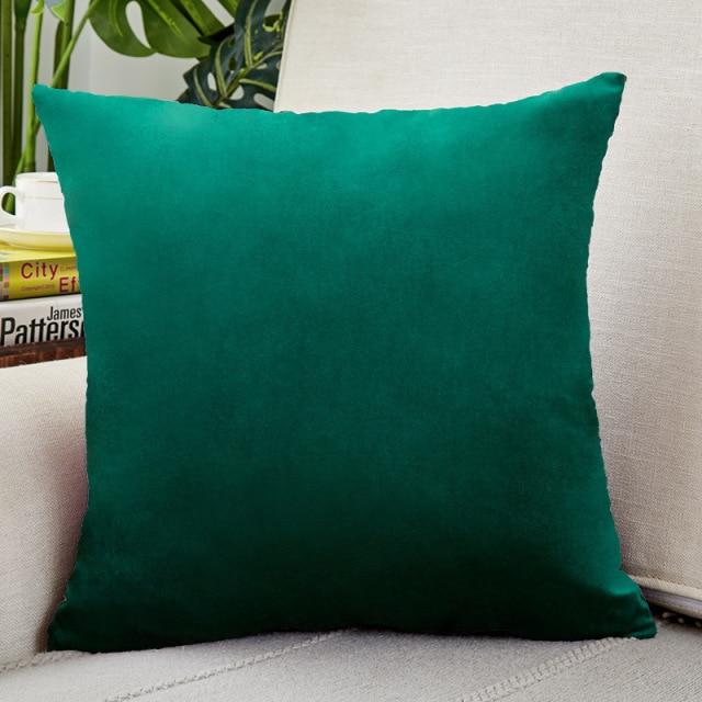 20x20 Forest Green Velvet Pillow Covers