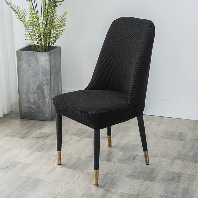 Black Jacquard Swivel Chair Cover