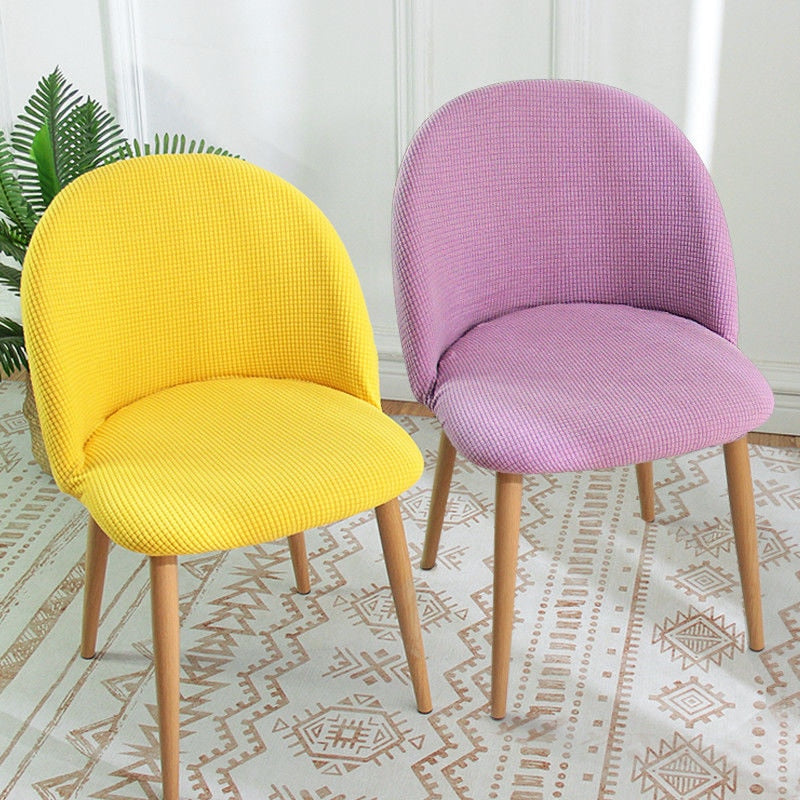 Yellow Jacquard Swivel Chair Cover