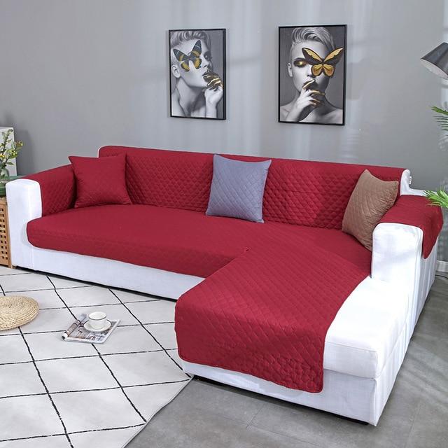 Burgundy Corner Couch Protector